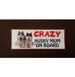 Crazy Husky Mum Decal
